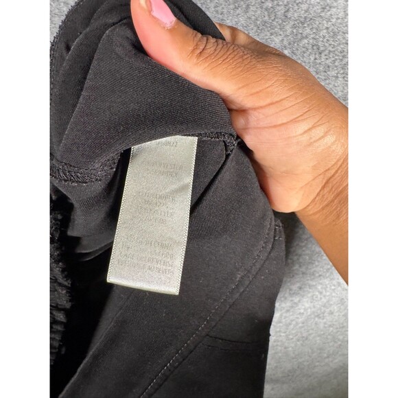 Max Studio Pants Women Large Black Pull On Wide Leg Career Office Professional - Picture 6 of 7